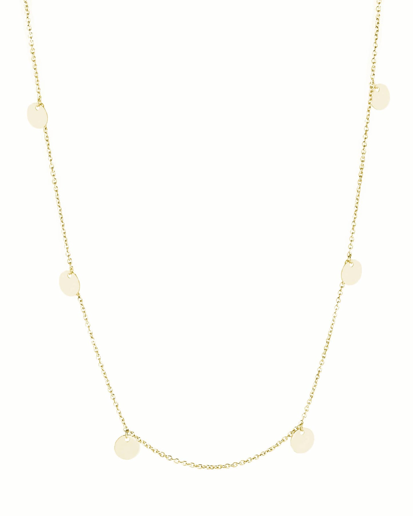 Gelbgold-Collier mit Plättchen