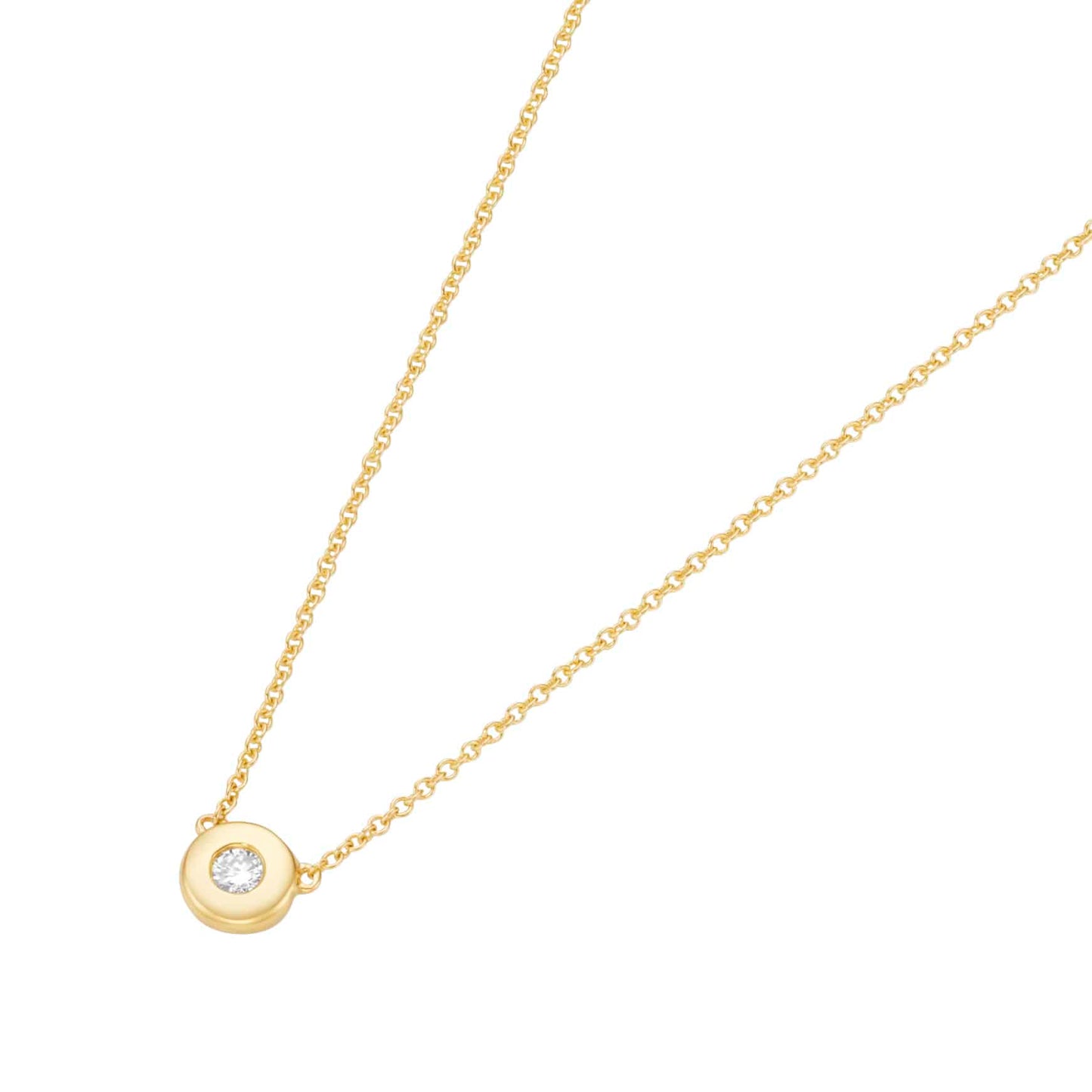 Edles Gold-Collier mit Brillant (585er Gold)