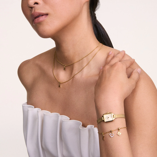 Quadro Mini Evergold Damenuhr Gold 15,4 × 18,2 mm - Daniel Wellington