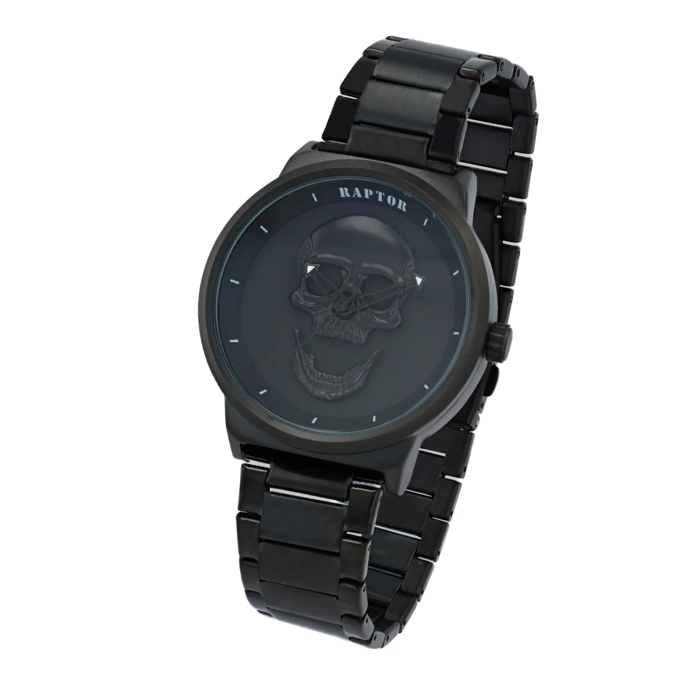 Raptor Herrenarmbanduhr Jano Edelstahl, Schwarz
