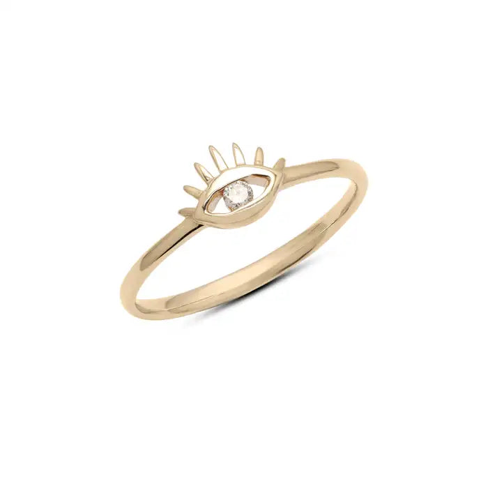 Goldring 14 Karat mit Zirkonia