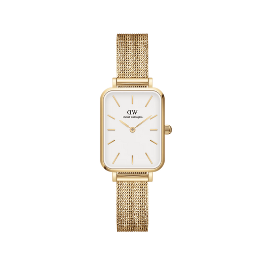 Quadro Pressed Sterling Damenuhr Silber 20 × 26 mm - Daniel Wellington