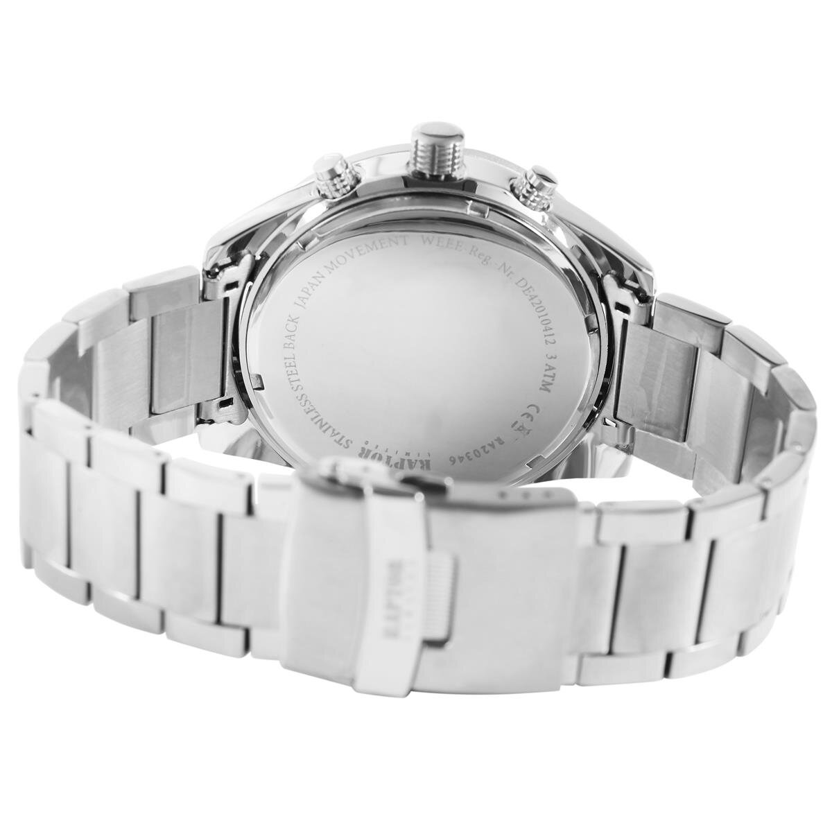 Raptor Herrenarmbanduhr Edelstahl