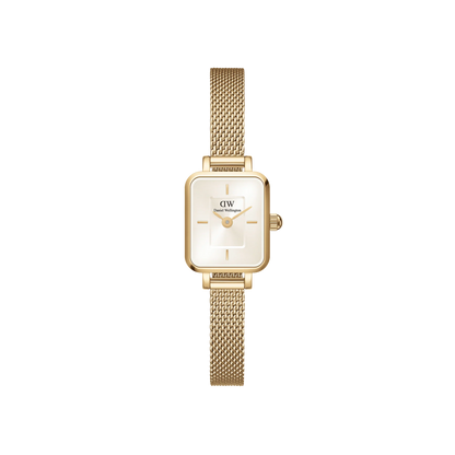 Daniel Wellington Quadro Mini Evergold Champagne Damenuhr