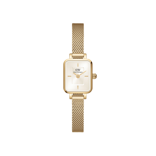 Daniel Wellington Quadro Mini Evergold Champagne Damenuhr