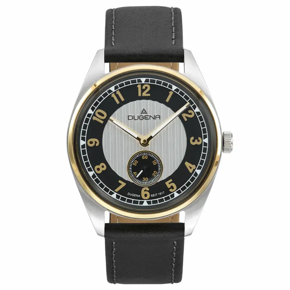 Bremen Dugena Uhr - Bicolor Lederband Schwarz