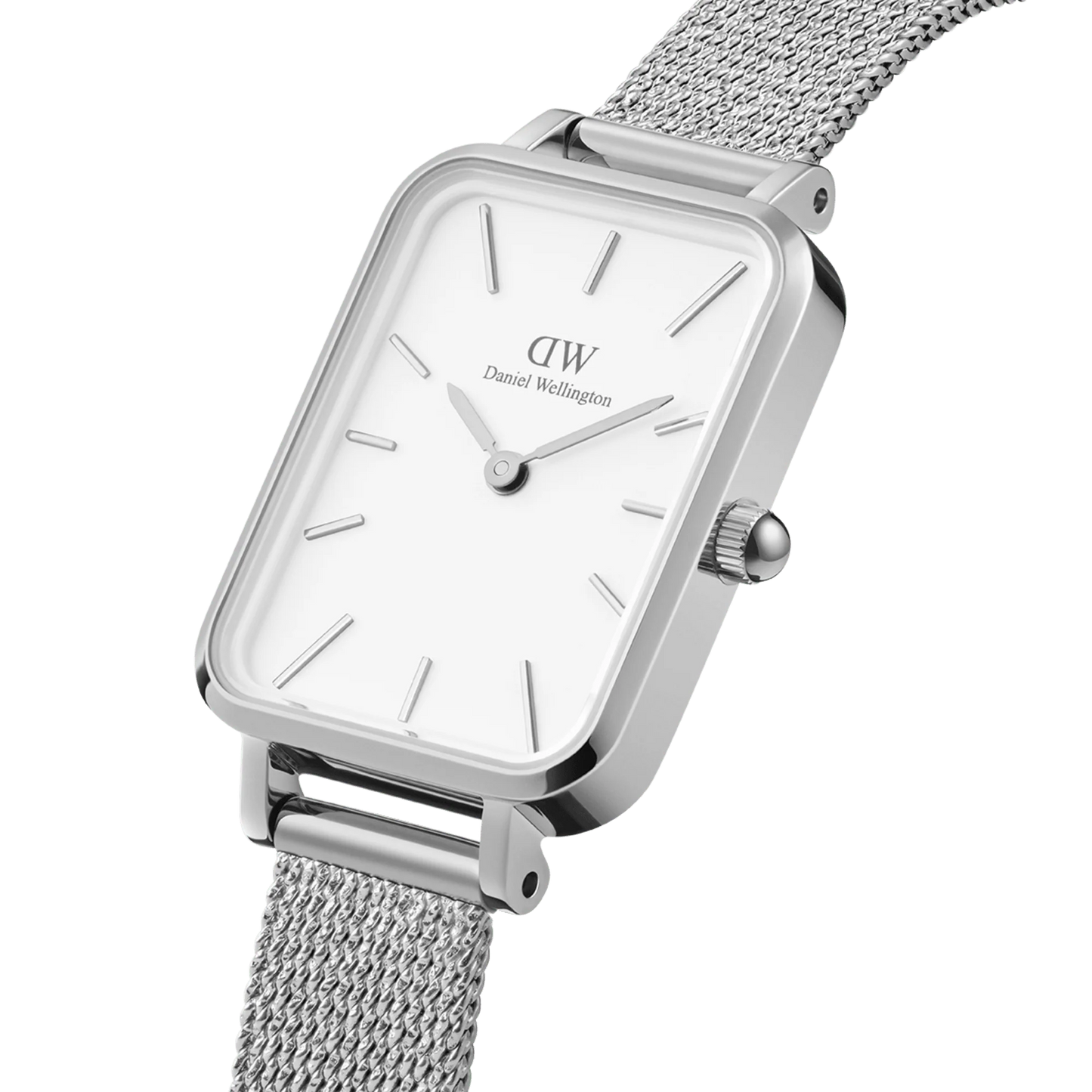 Quadro Pressed Sterling Damenuhr Silber 20 × 26 mm - Daniel Wellington