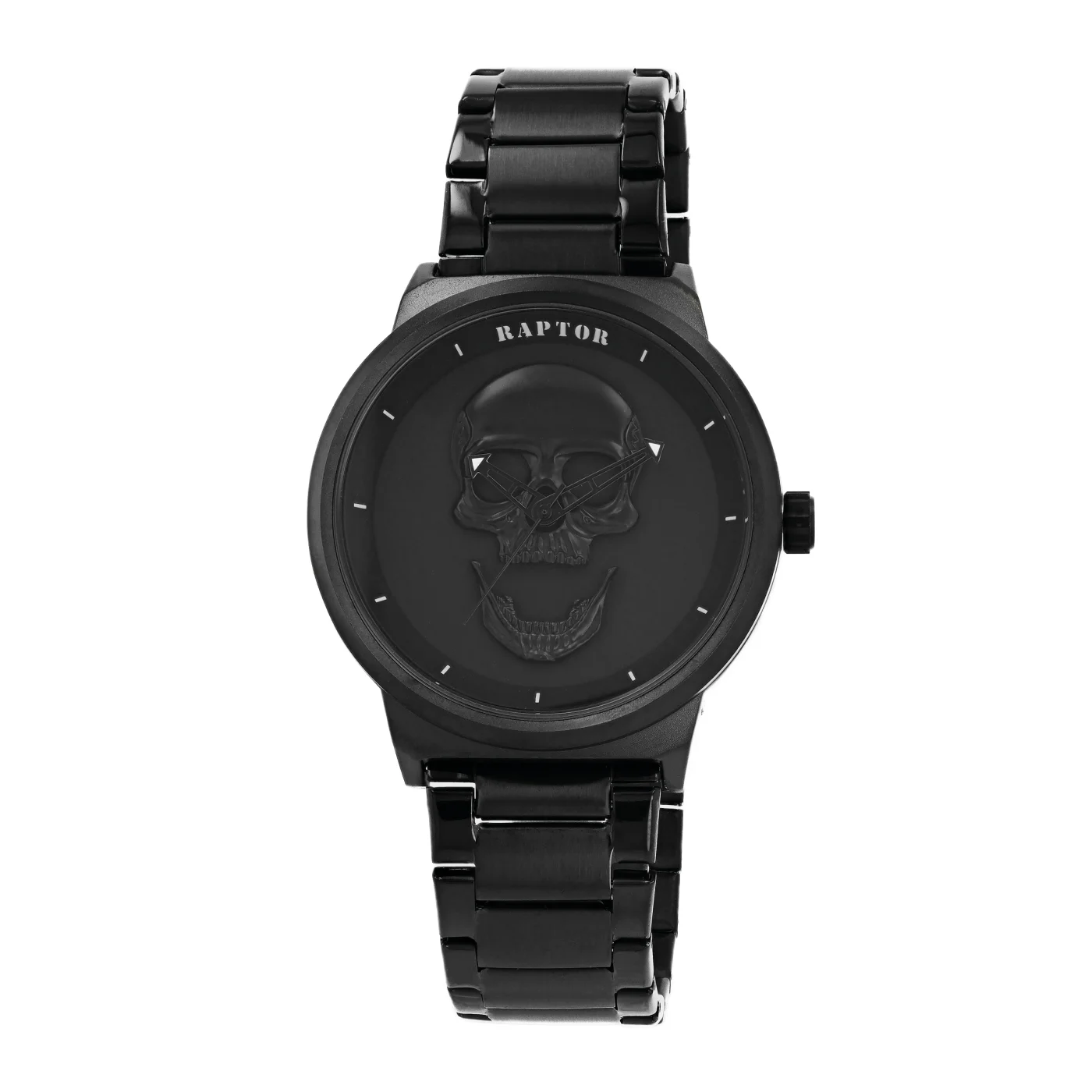 Raptor Herrenarmbanduhr Jano Edelstahl, Schwarz