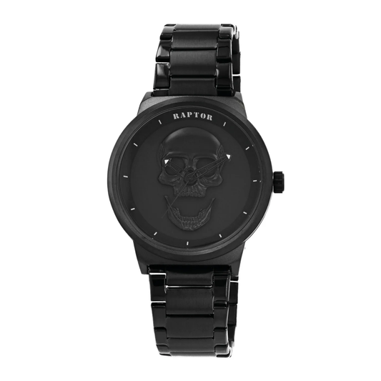 Raptor Herrenarmbanduhr Jano Edelstahl, Schwarz