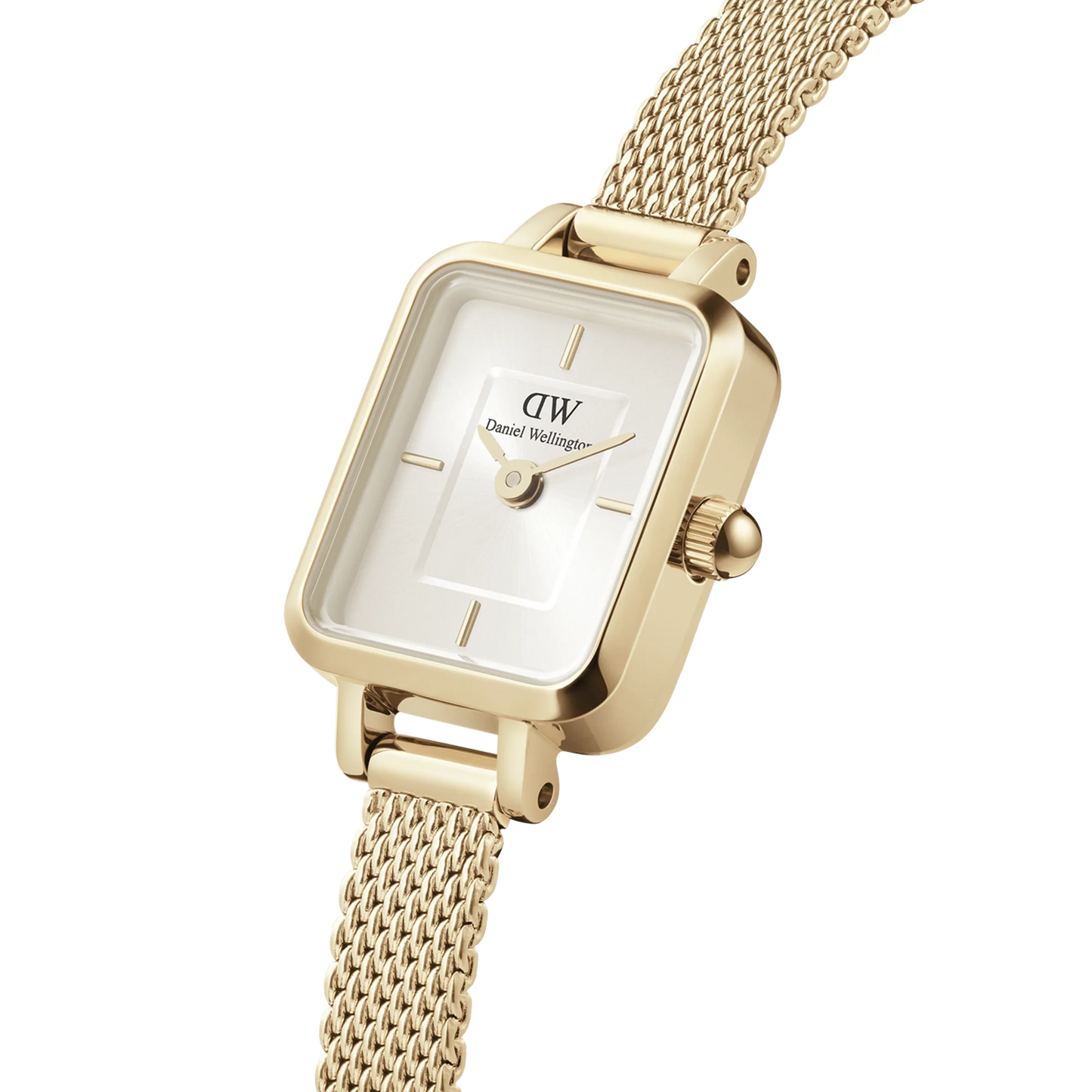 Daniel Wellington Quadro Mini Evergold Champagne Damenuhr