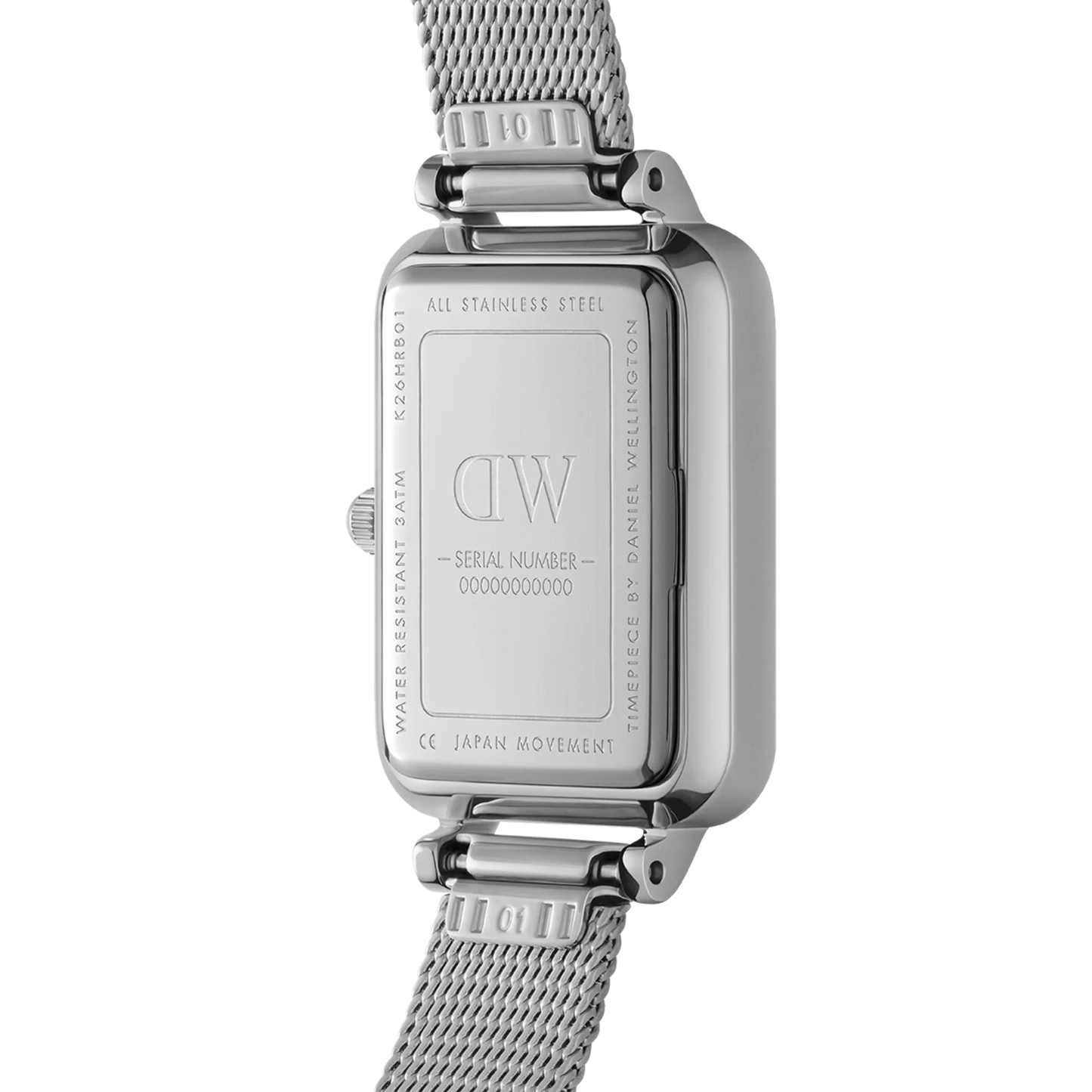 Quadro Pressed Sterling Damenuhr Silber 20 × 26 mm - Daniel Wellington