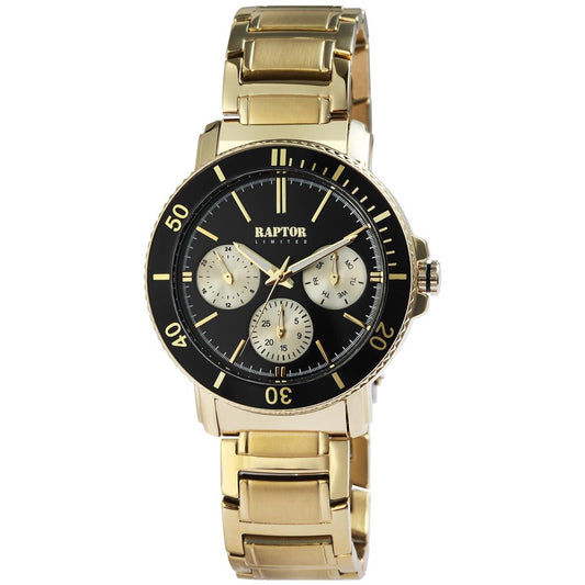 Raptor Armbanduhr Chronograph, Edelstahl vergoldet