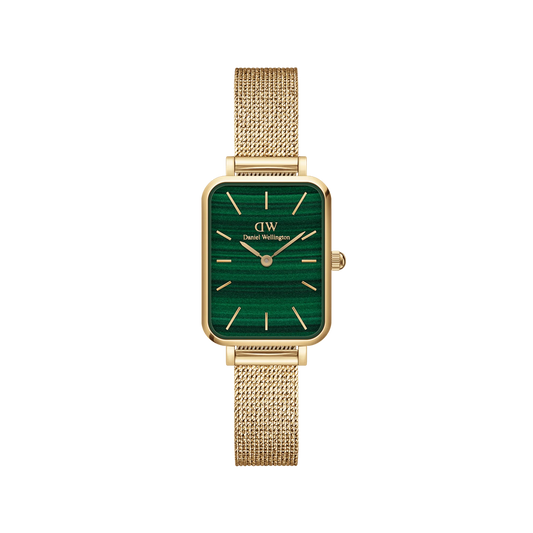 Quadro Pressed Daniel Wellington Damenuhr Evergold Green