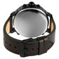 Raptor Herrenarmbanduhr Multifunktion, Leder schwarz