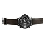 Raptor Herrenarmbanduhr Multifunktion, Leder schwarz