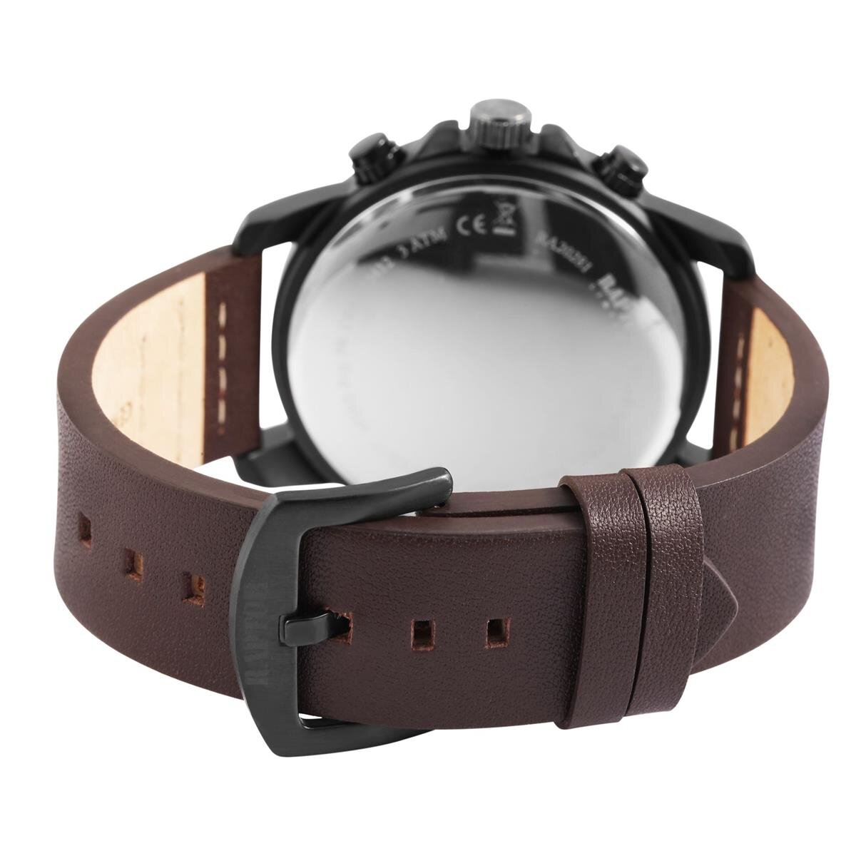 Raptor Herrenarmbanduhr Leder Chronograph