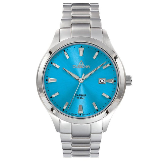 Tresor Master Dugena Uhr - Hellblau Edelstahlband
