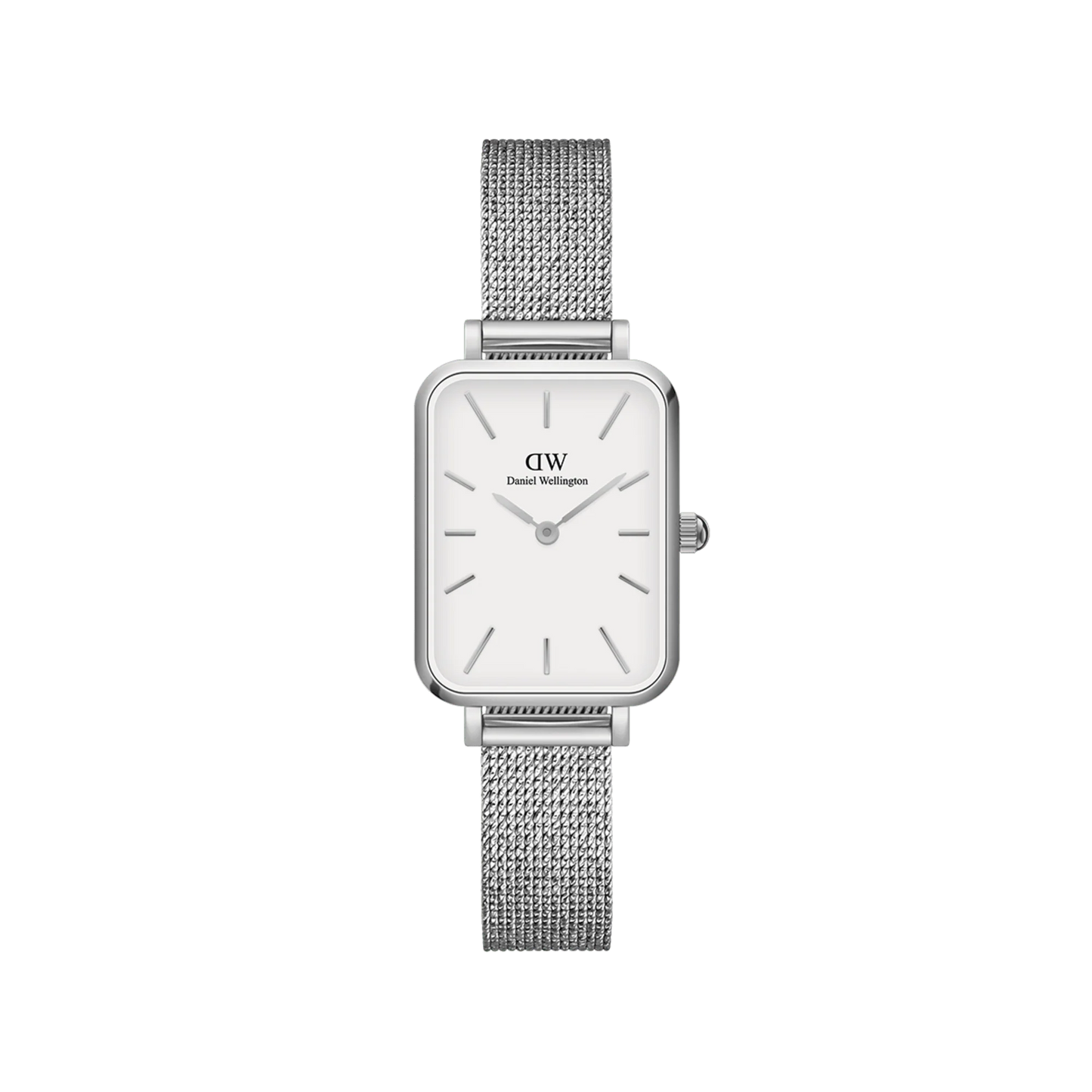 Quadro Pressed Sterling Damenuhr Silber 20 × 26 mm - Daniel Wellington