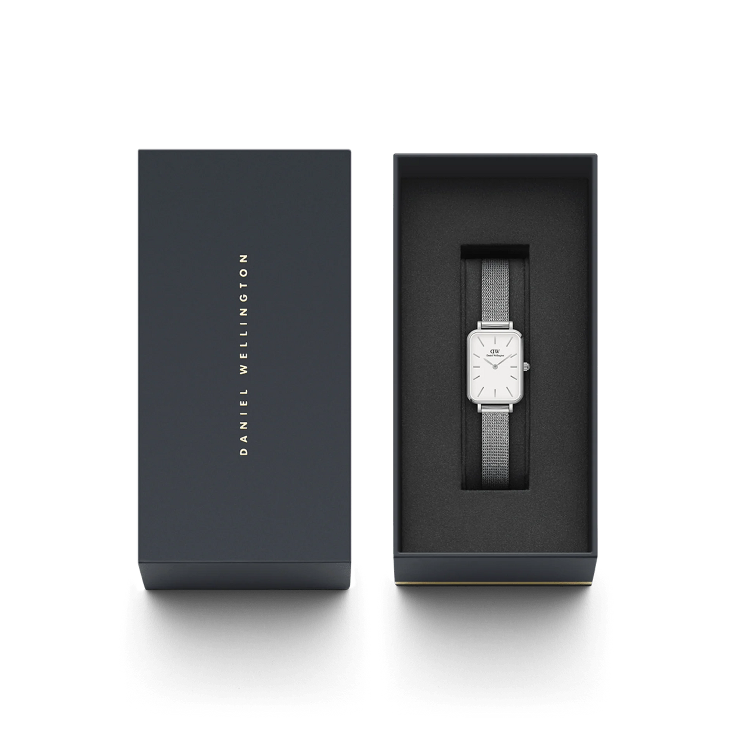 Quadro Pressed Sterling Damenuhr Silber 20 × 26 mm - Daniel Wellington