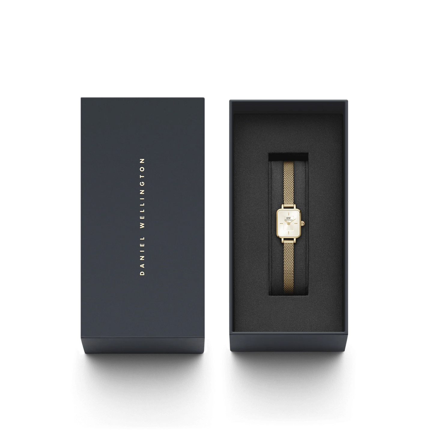 Daniel Wellington Quadro Mini Evergold Champagne Damenuhr