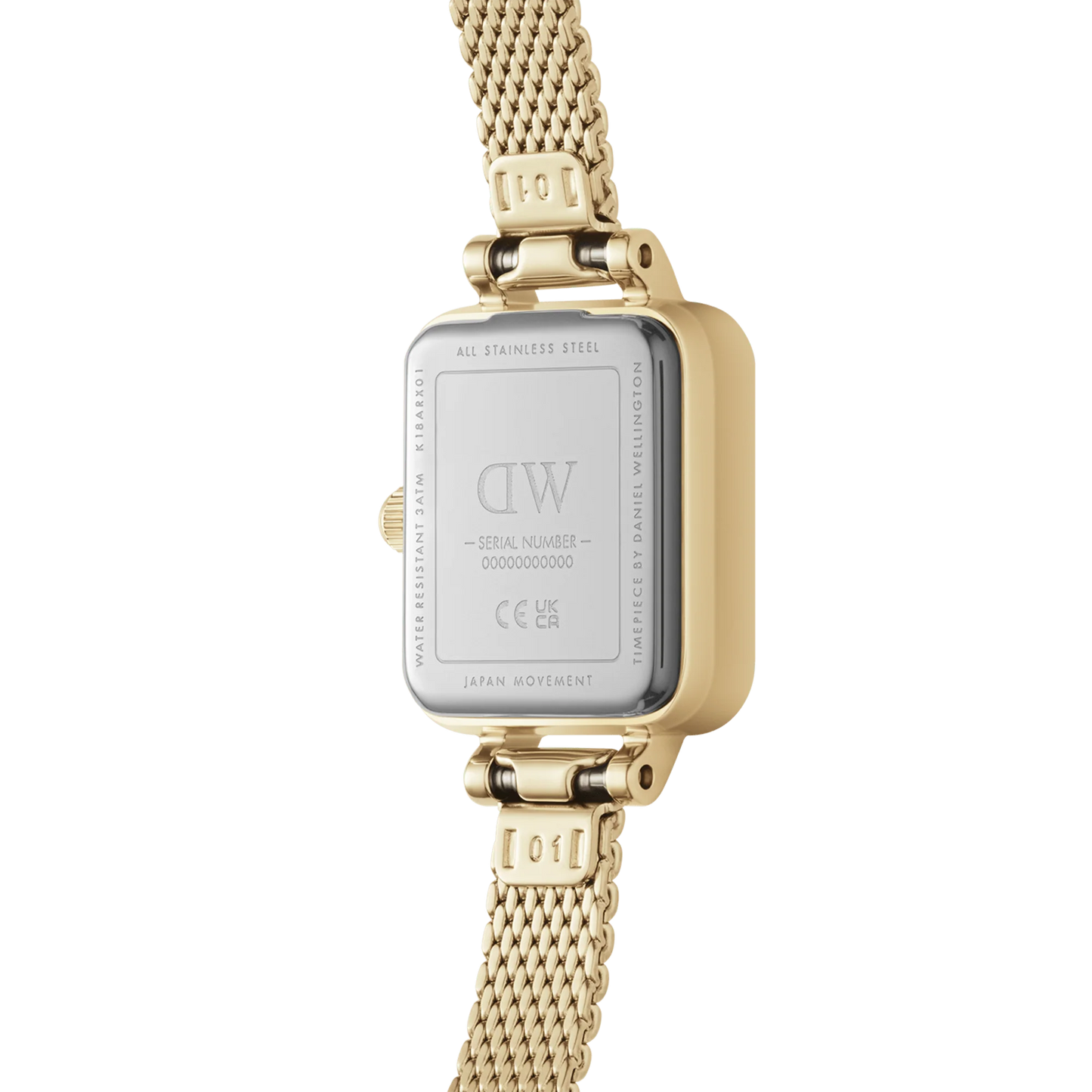 Daniel Wellington Quadro Mini Evergold Champagne Damenuhr