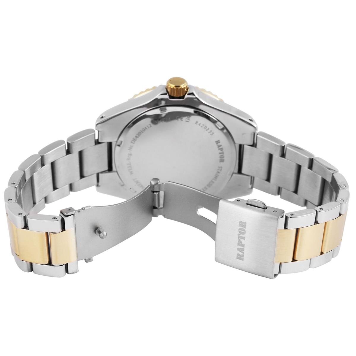 Raptor Herrenarmbanduhr Edelstahl bicolor