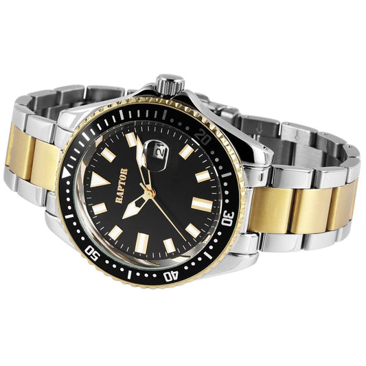 Raptor Herrenarmbanduhr Edelstahl bicolor