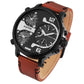 Raptor Herrenarmbanduhr Leder Chronograph